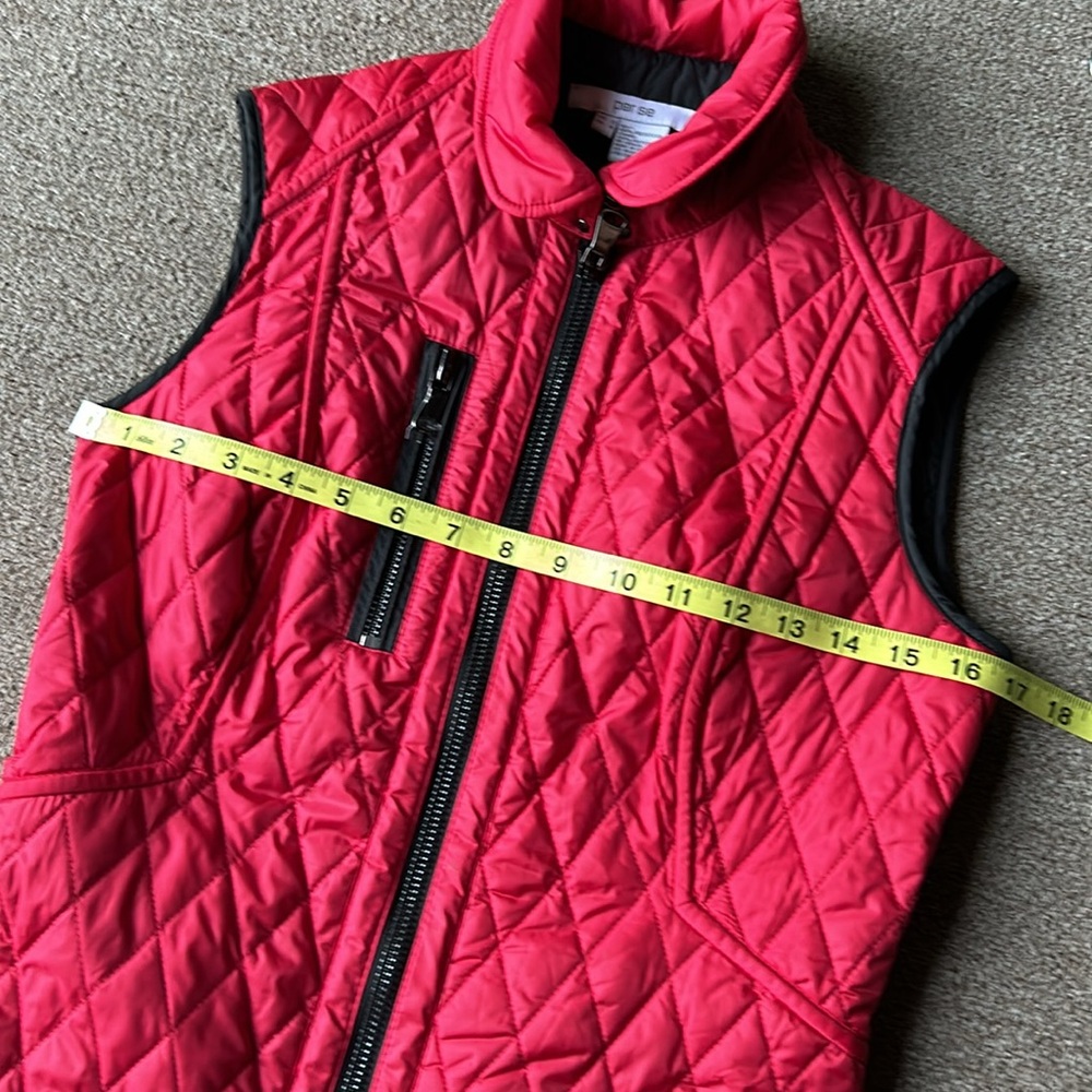 NWT Reversible Red to Black Carlisle Per Se Venom Cherry Red Quilted Vest - Picture 12 of 15